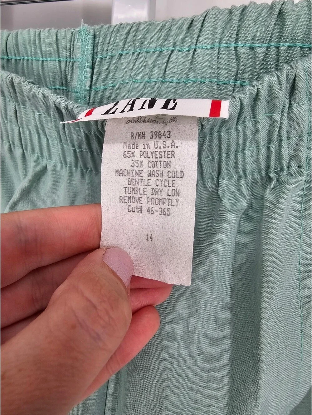 Vintage 1990s Cricket Lane Womens Sz 14 Pull On Dress Pants Sage Green